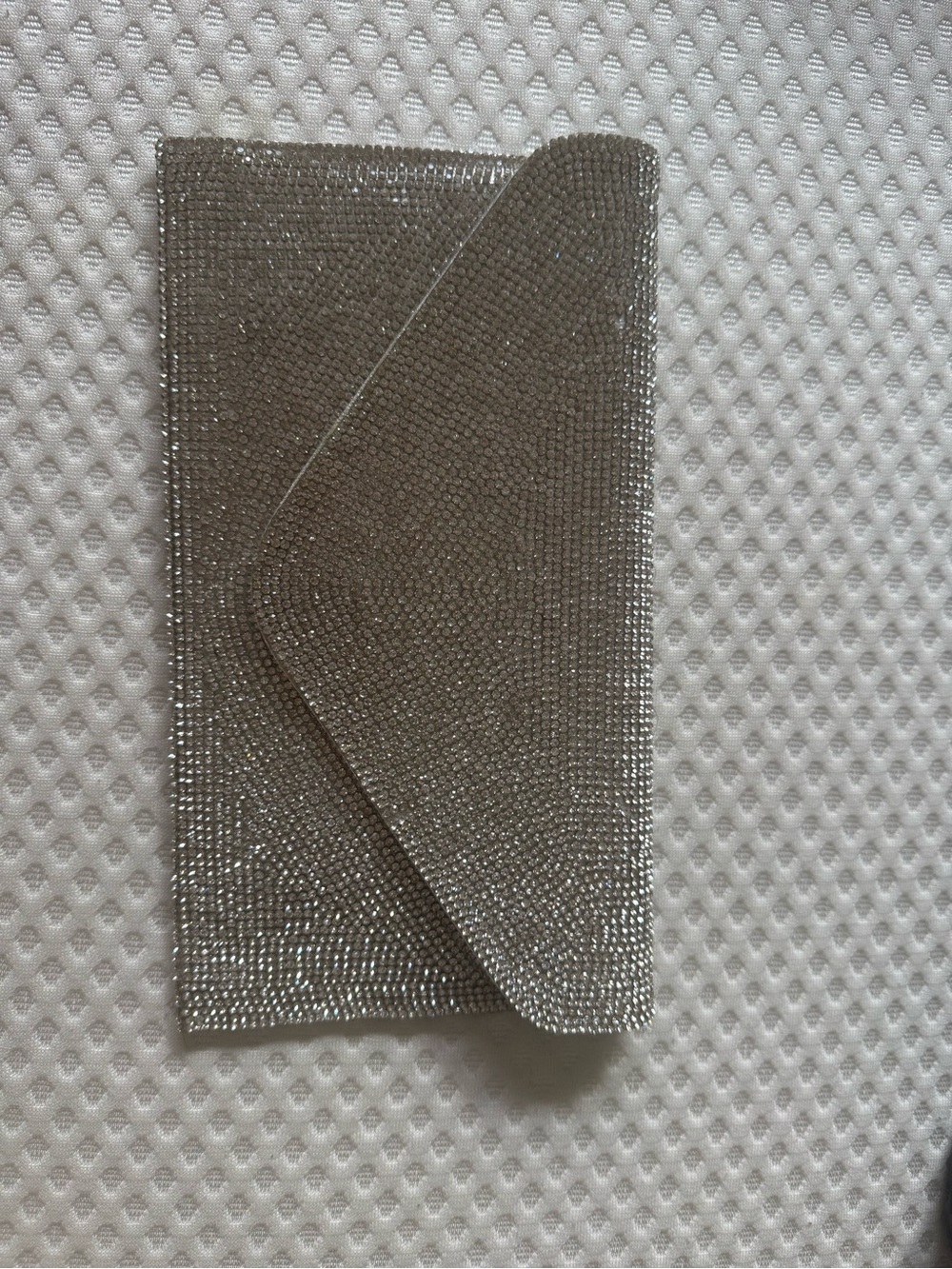 AKIRA Silver Crystal-Embellished Clutch